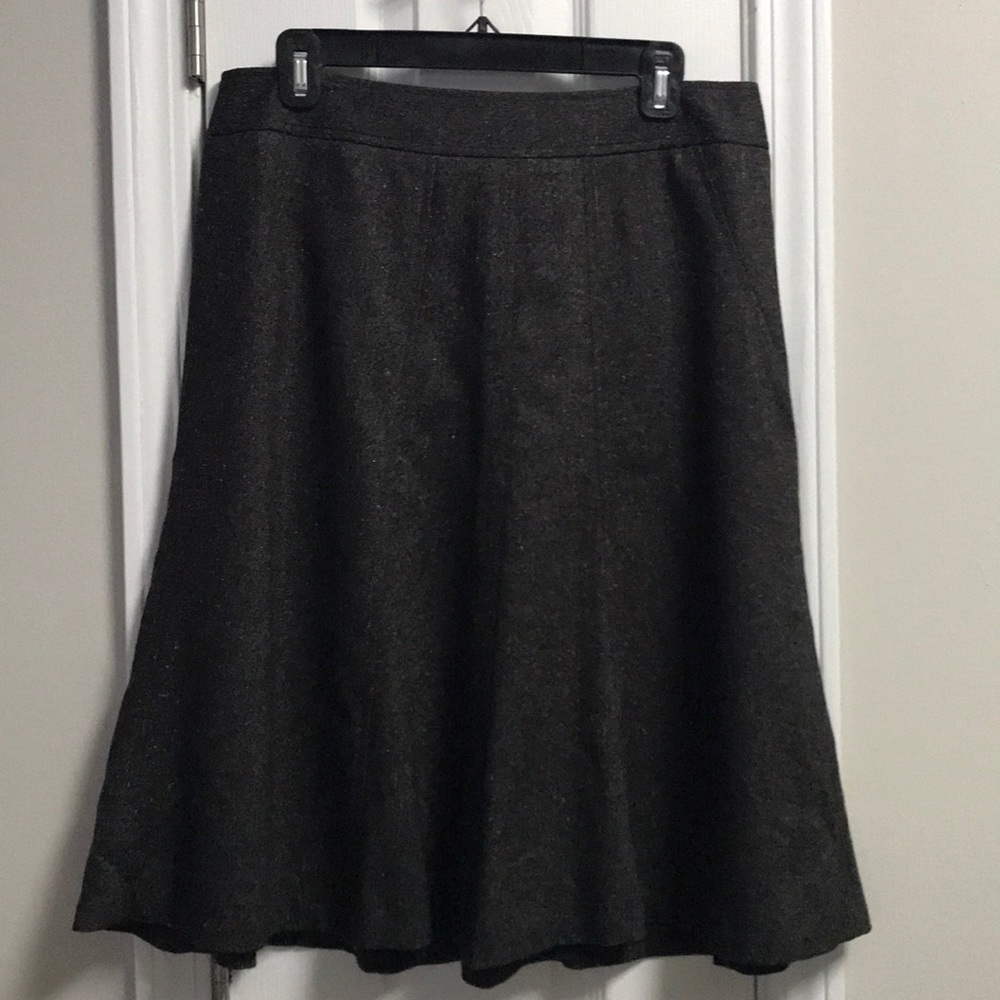 LOFT A-line wool blend tweed skirt